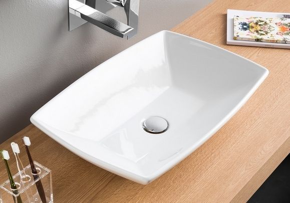 Раковина накладная ARTCERAM JAZZ JZL002 01 00   600х400 мм, без отверстия под смеситель, без перелива, белый глянцевый (Снимается с производства)