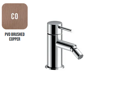 Однорычажный смеситель для биде ALMAR WASH BASIN E214003.CO излив 106 мм, цвет Copper