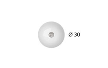 Раковина - чаша накладная GLOBO T-EDGE TE038BI Ø 380 мм, без отверстиия под смеситель, без перелива, белая глянцевая