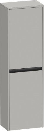 Средний шкаф с двумя дверцами петли справа DURAVIT KETHO.2 K21319R07070000 240 мм х 400 мм х 1320 мм, бетонно-серый матовый