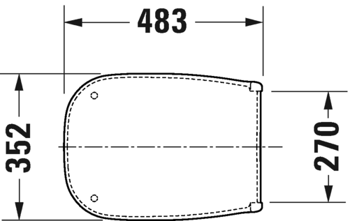 Сиденье для унитаза с крышкой удлиненное Duravit D-Сode 0062090096 c автоматическим опусканием, съёмное, белое