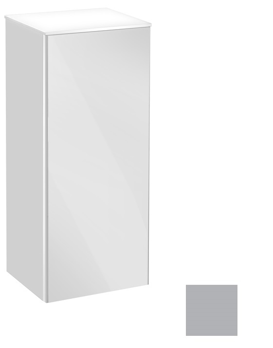 Средний шкаф Keuco Royal Reflex 34020 130002 корпус матовый лак/фасад стекло титан