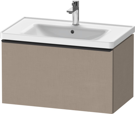 Тумба подвесная под раковину DURAVIT D-Neo  	DE425507575 784 мм х 452 мм, с одним выдвижным ящиком, лён