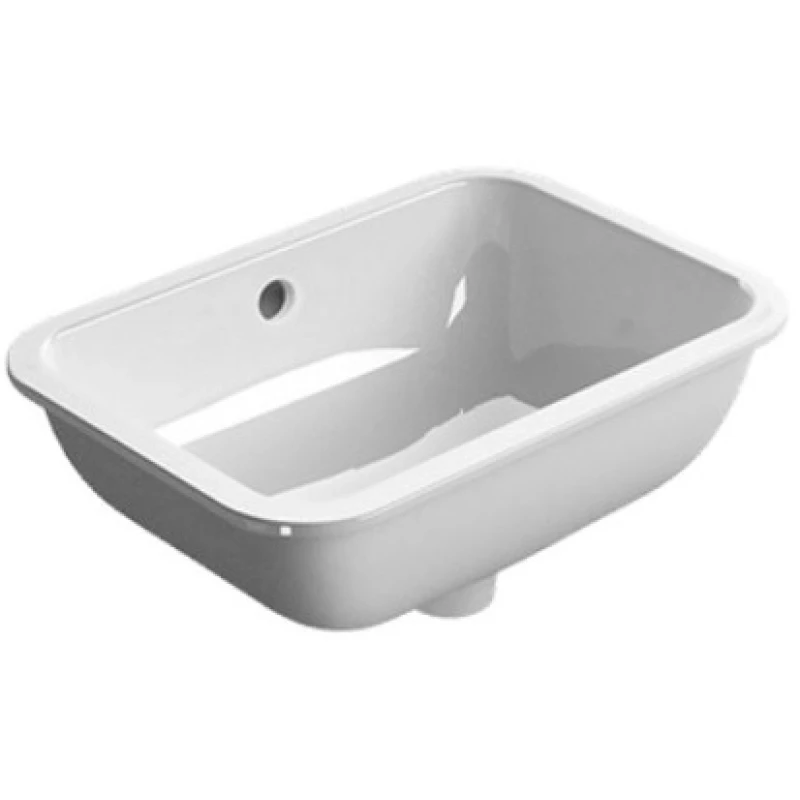 Раковина встраиваемая снизу GSI PURA 724311 550 мм х 380 мм, без отверстия для смесителя, с переливом, белый глянцевый