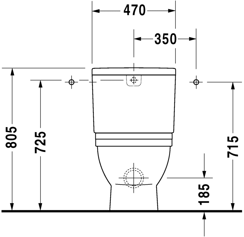 Напольный комбинированный унитаз Duravit Starck 3 Big Toilet 2104090000 белый