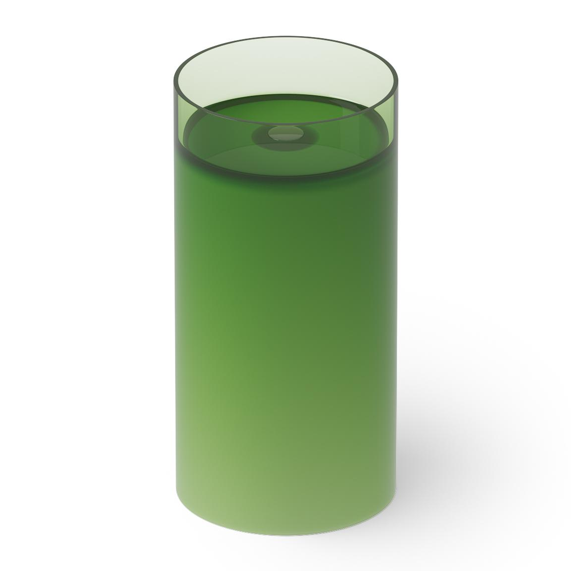 Раковина напольная DEA DESIGN Pedestal Basin  DD2012 450 R3   Ø 450 х 900 мм, из из полимера Glasstech, д/клапан хром, цвет  изумрудно-зеленый   Emerald R3