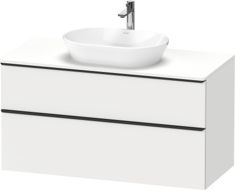 Тумба подвесная под раковину DURAVIT D-Neo DE496901818 1200 мм х 550 мм, с 2 выдвижными ящиками и консолью, белый матовый