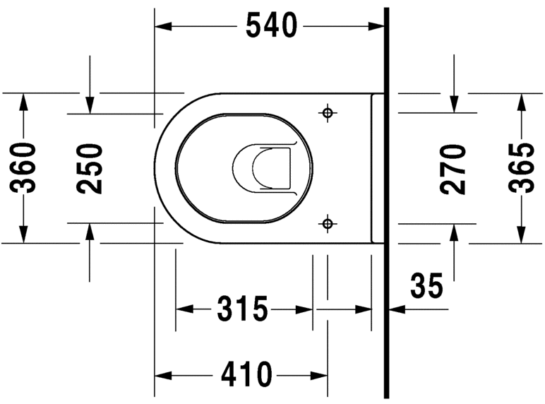 Подвесной унитаз Duravit Starck 3 42250900A1 54 см с сиденьем (комплект)