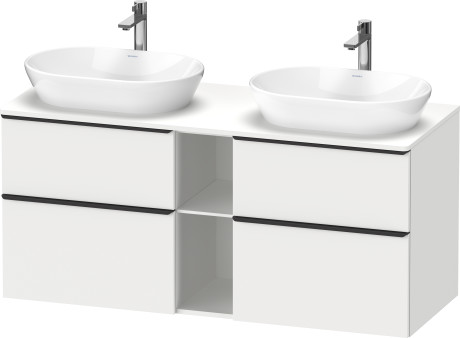 Тумба подвесная под раковину DURAVIT D-Neo DE4970B1818 1400 мм х 550 мм, с одним выдвижным ящиком, белый матовый