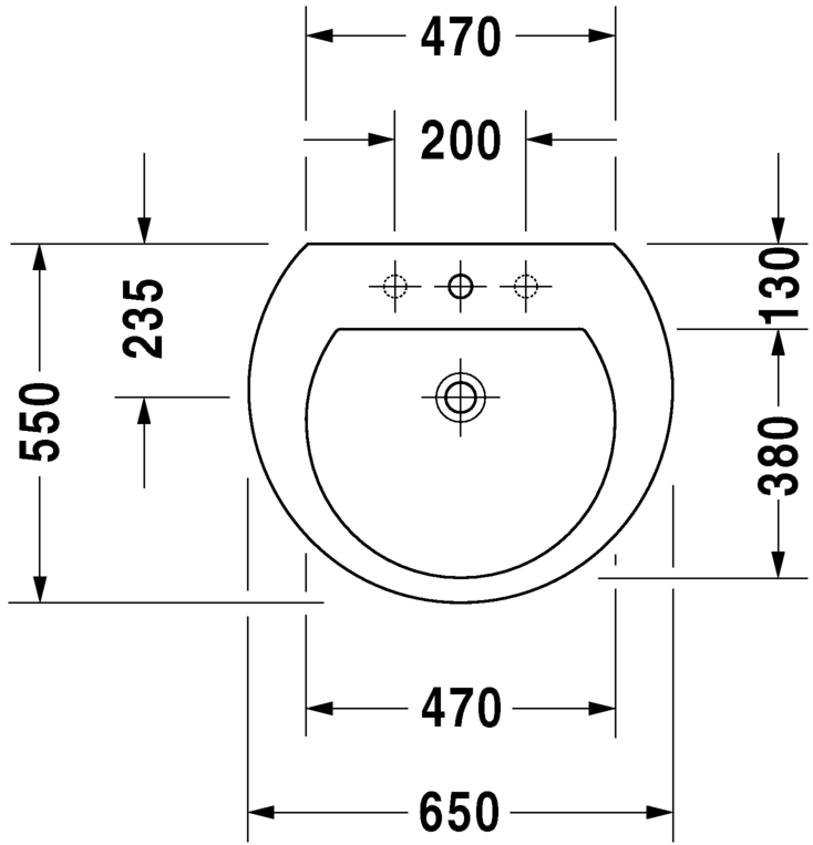 Раковина подвесная Duravit Darling New 2621650000 65х55см