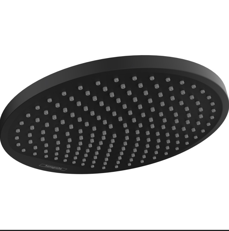 Верхний душ без держателя Hansgrohe Crometta S 240 1jet 26724670 с EcoSmart, цвет Чёрный матовый