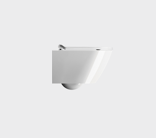 Унитаз подвесной GSI KUBE X 9412FR511 500 мм х 360 мм, c Genius Flush, с крепежом, цвет Белый глянцевый