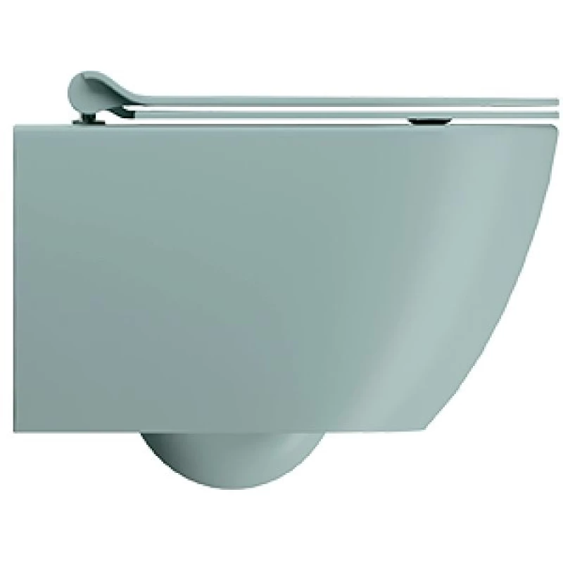 Унитаз подвесной безободковый GSI PURA 8816FR515 500 мм х 360 мм, с Swirlflush 2.0, с крепежом, цвет Ghiaccio Matte (старый артикул 881615 / 8816FR215)