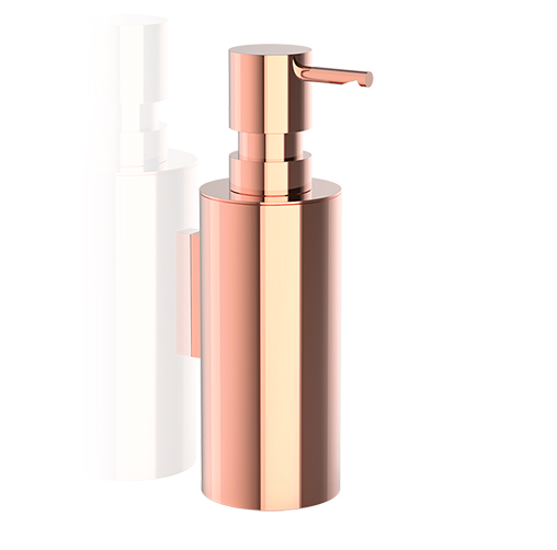 Дозатор мыла настенный  DECOR WALTHER   Mikado MK WSP   0521116     17,5 X Ø 5,5 X 8 см, цвет розовое золото Pink Gold  PVD