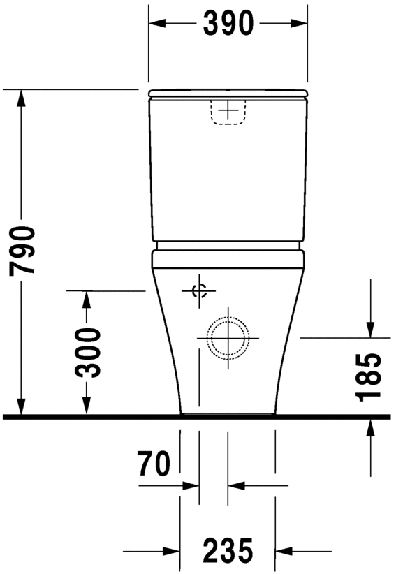 Напольный комбинированный унитаз Duravit DuraStyle 2156090000 белый