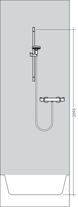 Душевой набор Hansgrohe Croma 100 Vario Ecostat Comfort Combi 27034000 с термостатом хром (изделие снято с производства)