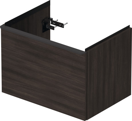 Тумба подвесная под раковину DURAVIT D-Neo DE425405353 634 мм х 452 мм, с одним выдвижным ящиком, каштан тёмный