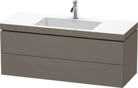 Тумба подвесная с раковиной Duravit L-Cube LC6929O9090 серая фланель