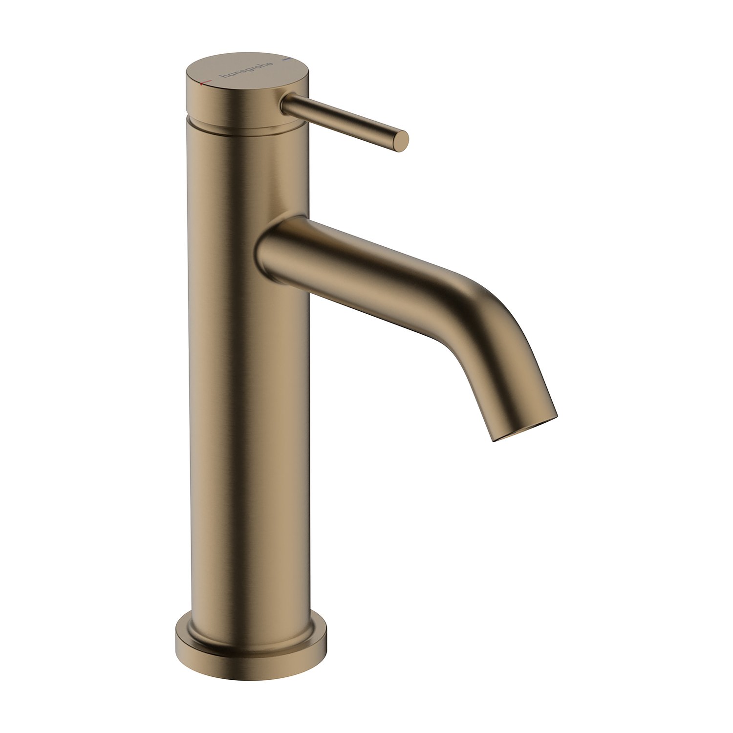 Смеситель однорычажный для раковины HANSGROHE TECTURIS S 73311140 110 мм, c EcoSmart+, без донного клапана, цвет Шлифованная бронза