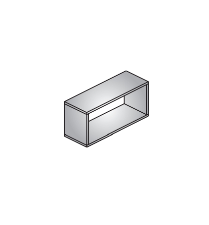 Полка для ванной комнаты BMT IKON 901 537 ECB 01   486х243х172 мм, цвет Smoky Glass