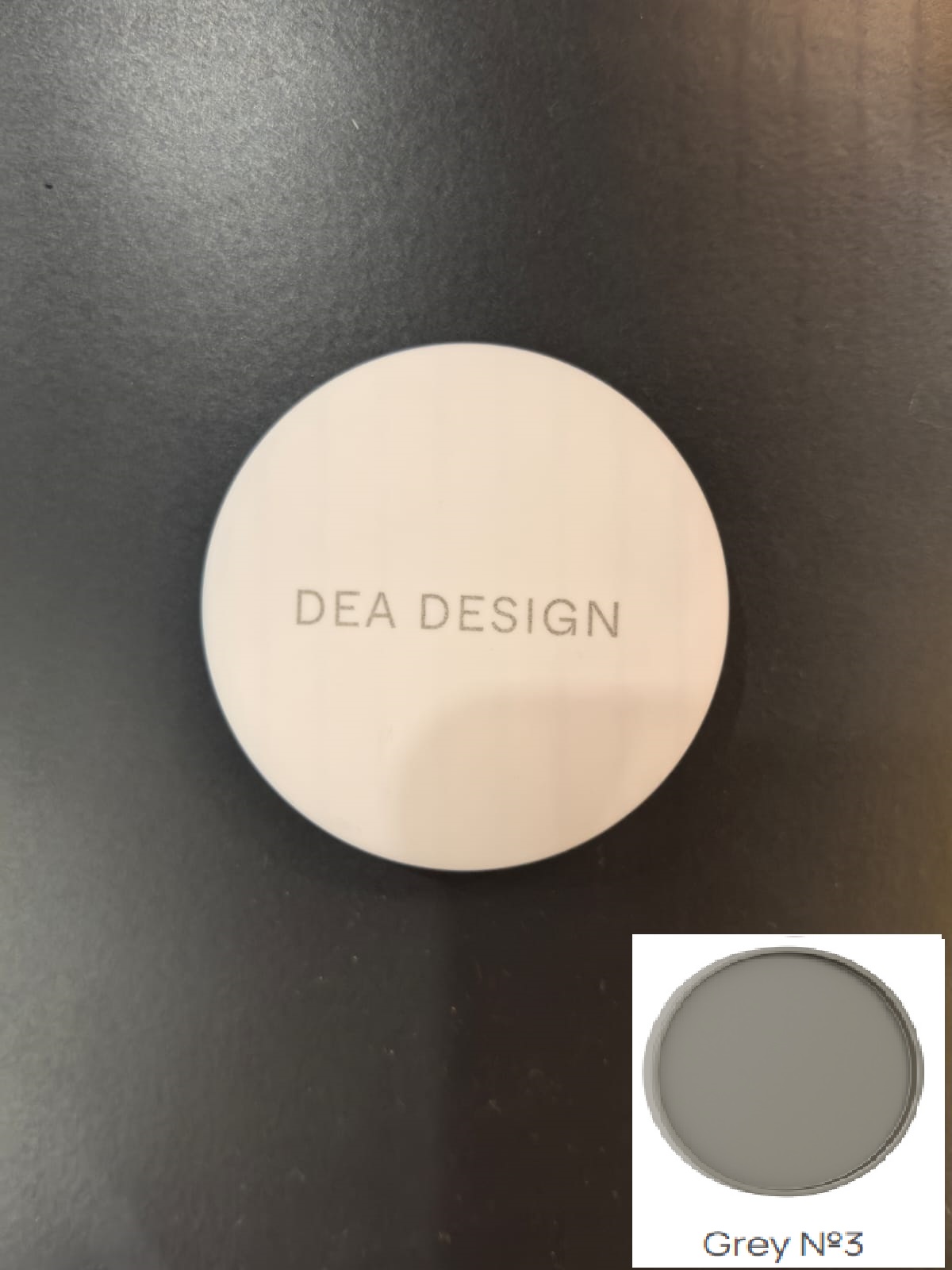Крышка донного клапана для раковины DEA DESIGN  DD4230 3  из искусственного камня Solid Suface, цвет Grey №3