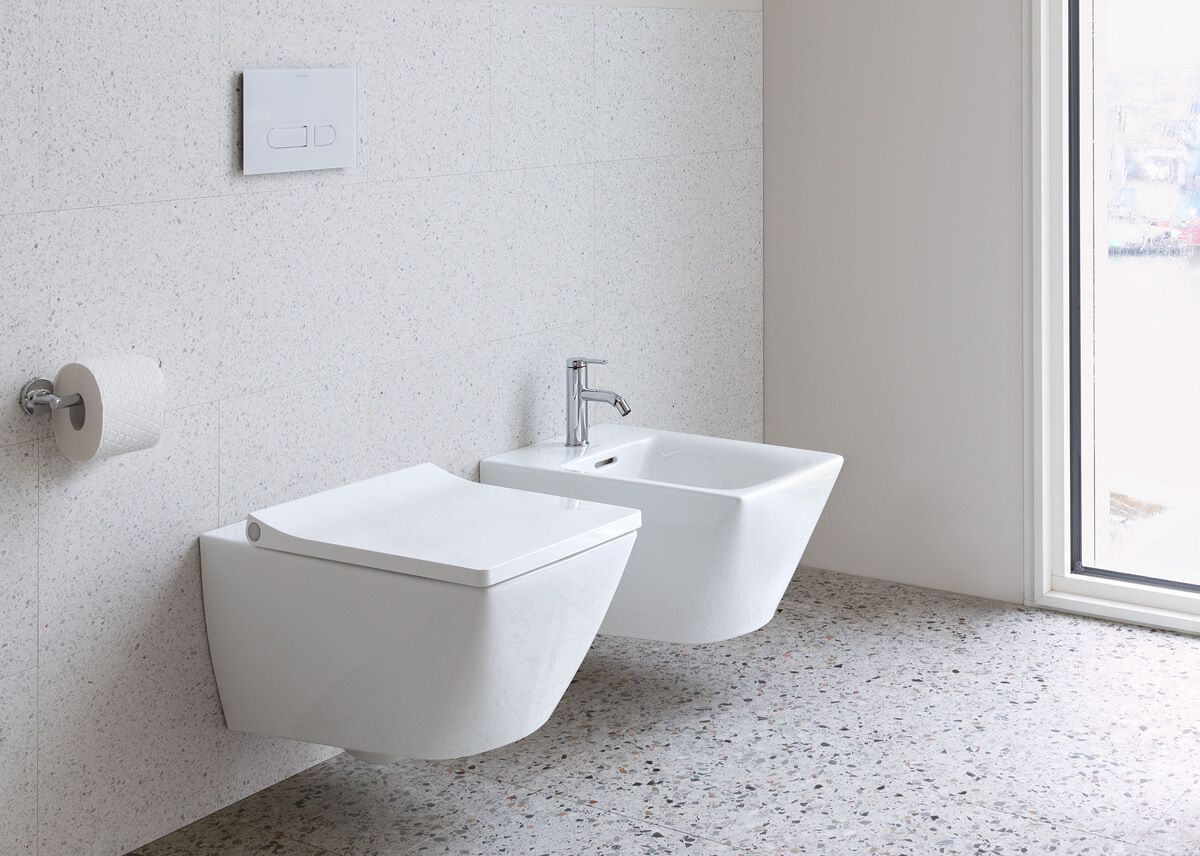 Подвесное биде Duravit Viu 2292150000 с переливом белое