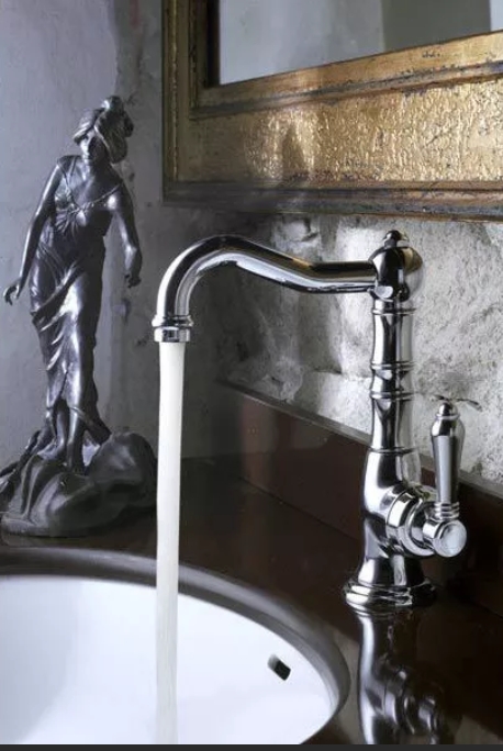 Смеситель однорычажный для раковины NICOLAZZI CINQUANTA 3452BZ75C с донным клапаном, бронза