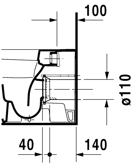 Напольный приставной унитаз Duravit DuraStyle 2150090000 белый