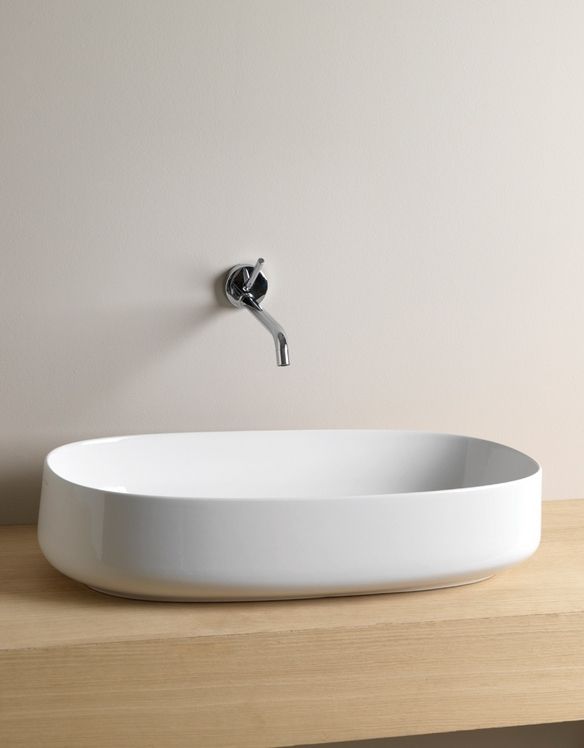 Раковина накладная ARTCERAM COGNAC COL005 17 00 680 мм х 350 мм, без отверстия под смеситель, без перелива, чёрный матовый