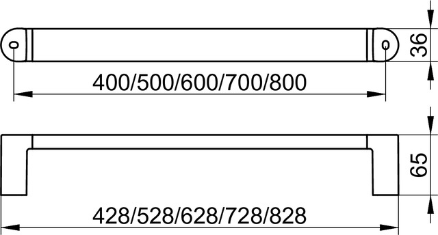 Поручень 628 мм KEUCO ELEGANCE NEW 31601 010600 Хром