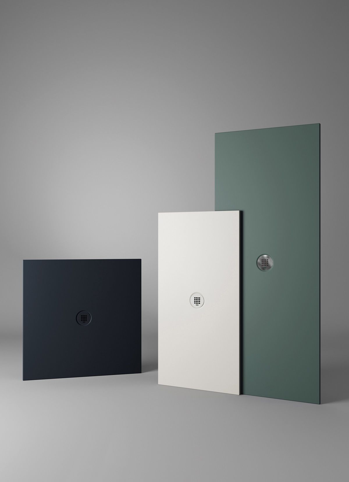 Керамический поддон GSI PURA H2 46080726 700х800х20 мм, цвет Чёрный матовый Ardesia