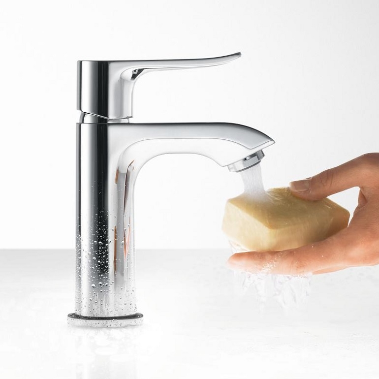 Смеситель для маленькой раковины Hansgrohe Metris 31186000 Хром
