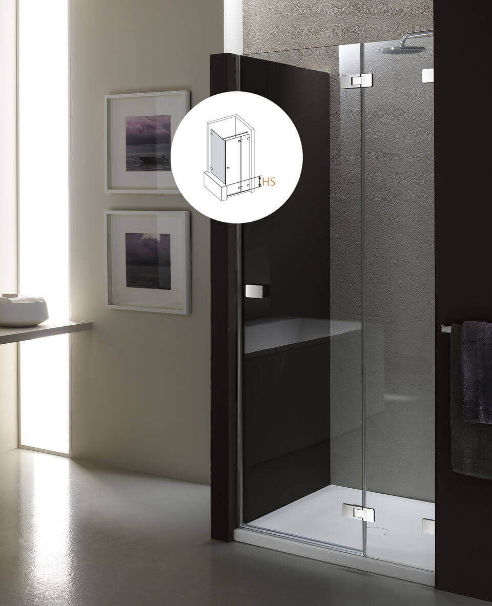 Дверь в нишу Provex X-Line XN-2 2057 XN 05 GL R (1100) с неподвижным сегментом 1100*2000 мм