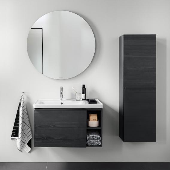 Тумба подвесная под раковину DURAVIT D-Neo DE425802222 784 мм х 452 мм, с выдвижным ящиком и открытой боковой полкой, белый глянцевый