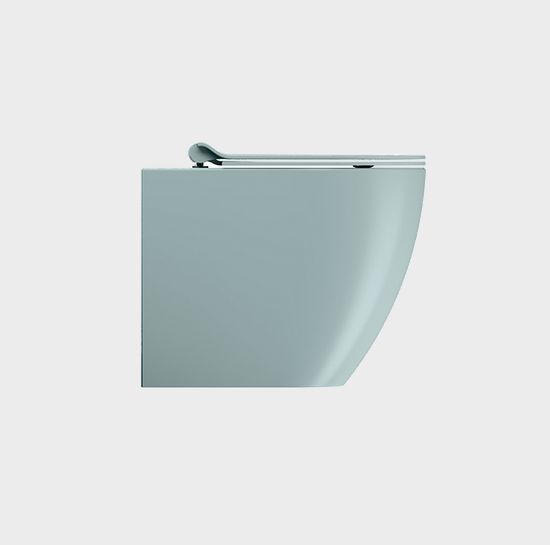 Унитаз приставной GSI PURA 880315 360 мм х 550 мм, Swirlflush, для крепежа FVB, цвет Ghiaccio Matte