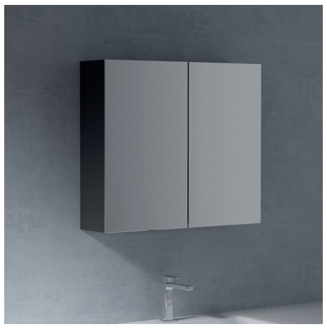 Зеркальный шкаф без подсветки BMT GALAXY 901 453 120 02 426    1200х600х160 мм, 2 створки, 4 полки, цвет Grigio Bromo Opaco
