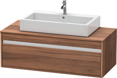 Тумба подвесная под раковину Duravit Ketho KT669607979 с одним выдвижным ящиком, орех натуральный