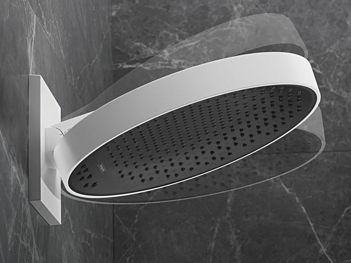Верхний душ Hansgrohe Rainfinity 250 1jet 26226700 с настенным кронштейном, белый матовый