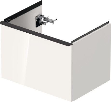 Тумба подвесная под раковину DURAVIT D-Neo DE425402222 634 мм х 452 мм, с одним выдвижным ящиком, белый глянцевый