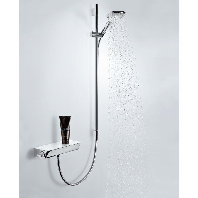 Душевой набор HANSGROHE Ecostat Select 27039400 с термостатом, ручным душем, штангой, Хром/Белый