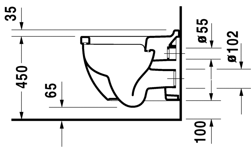 Подвесной унитаз Duravit Starck 3 2215090000 54 см белый