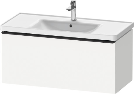 Тумба подвесная под раковину DURAVIT D-Neo DE425601818 984 мм х 452 мм, с одним выдвижным ящиком, белый матовый
