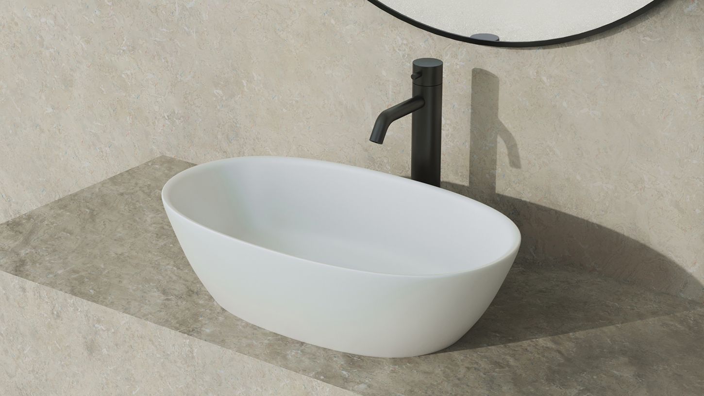 Раковина накладная овальная SALINI SOFIA 1101106G 335х560х150мм, S-Sense, без донного клапана, цвет Белый глянцевый