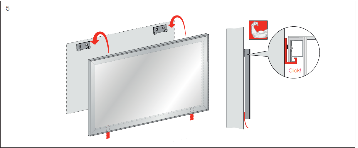 Зеркало Laufen Frame25  4.4740.0.900.144.1 45х83 см алюминиевая рама