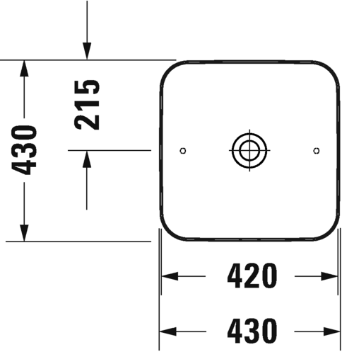 Раковина накладная Duravit Cape Cod 2340430000 43х43 см
