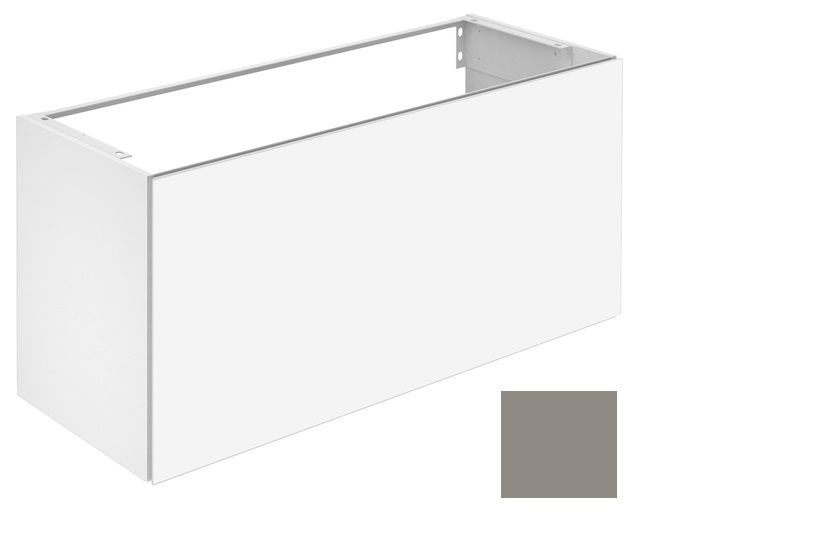 Тумба под умывальник Keuco Plan 32982 290000 корпус лак матовый инокс, фасад стекло инокс матовый петроль