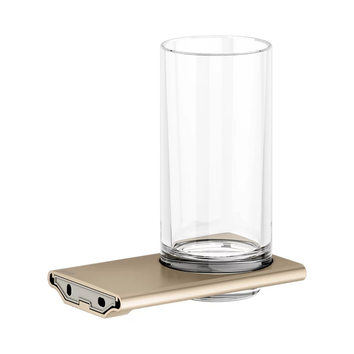 Держатель для стакана Keuco Edition 400 11550 039000 в комплекте со стаканом, бронза шлифованная