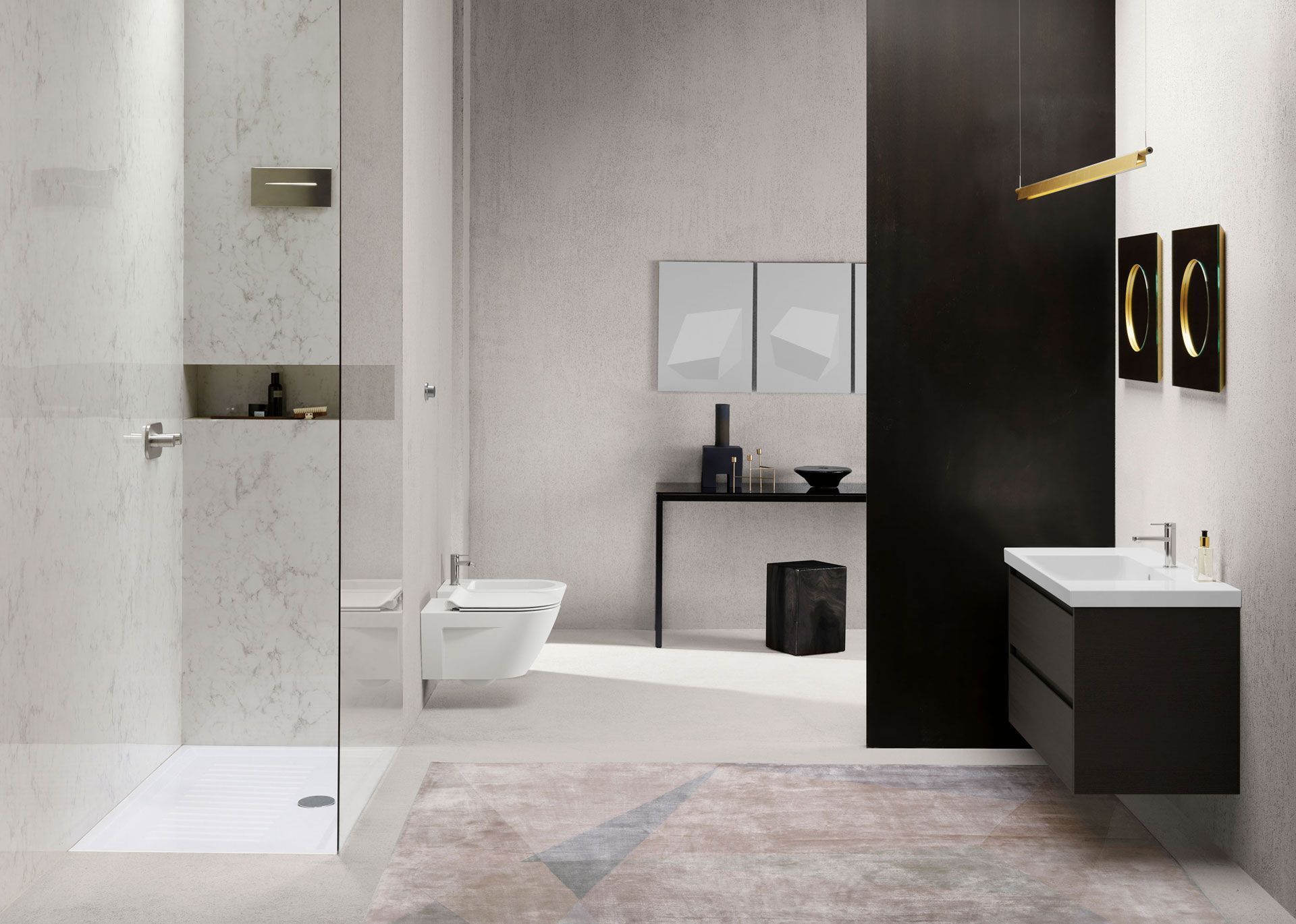 Раковина подвесная/встраиваемая GSI NORM 8633111 1000 мм х 500 мм, с 1 отверстием под смеситель, с переливом, белая глянцевая