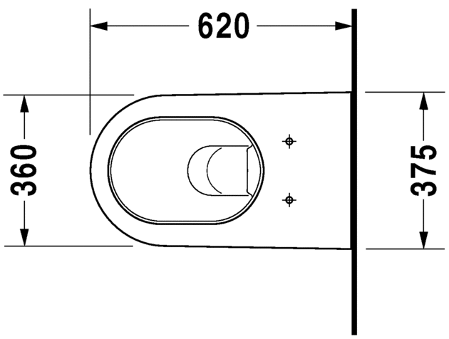 Подвесной унитаз Duravit Starck 2 2533090000 62 см белый