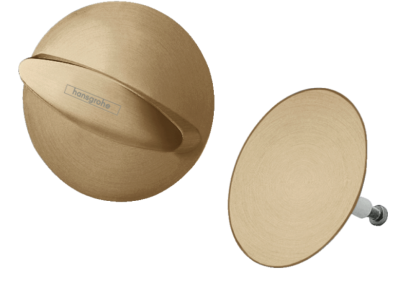 Внешняя часть набора для слива и перелива HANSGROHE Flexaplus 58185140 цвет Шлифованная бронза